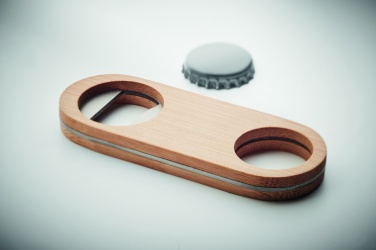 Logotrade advertising product image of: Oval Bamboo bottle opener VALBAMPER