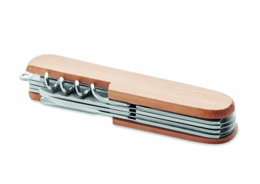 Logotrade promotional gift picture of: Multi tool pocket knife bamboo