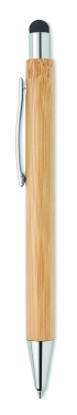 Logo trade business gifts image of: Bamboo ballpoint pen with blue ink