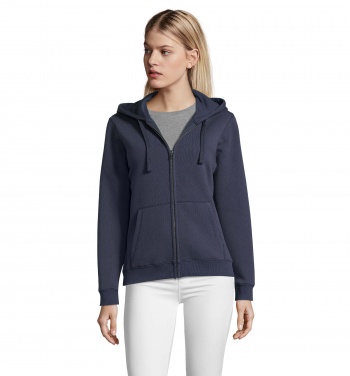 Logo trade advertising products picture of: SPIKE WOMEN ZIP HOOD SWEAT