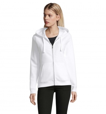 Logo trade promotional gifts image of: SPIKE WOMEN ZIP HOOD SWEAT