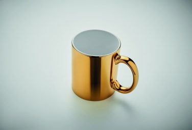 Logo trade promotional giveaways image of: Ceramic mug metallic 300 ml