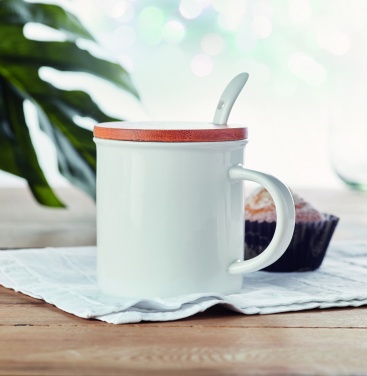 Logotrade promotional giveaway image of: Porcelain mug with spoon