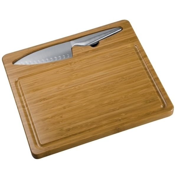 Logo trade advertising products picture of: Cutting board with knife MANTOVA