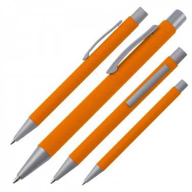 Logo trade promotional giveaway photo of: Metal ballpen soft touch ABU DHABI