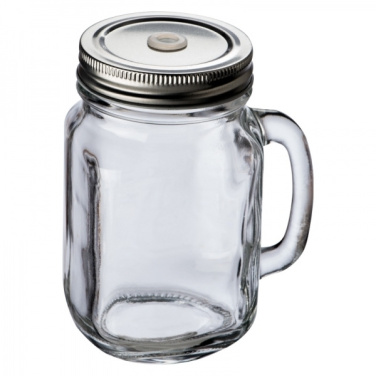 Logotrade promotional merchandise picture of: Drinking glass with handle and lid TREVISO 450 ml