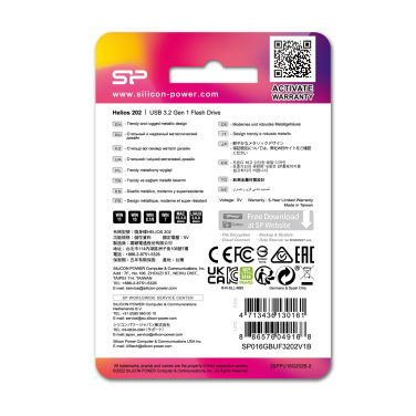 Logotrade promotional merchandise image of: Pendrive Silicon Power HELIOS 202, 3.2 Gen 1, 32GB