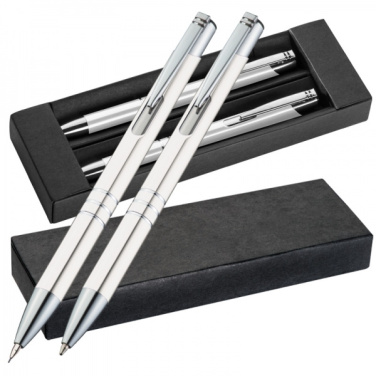 Logotrade promotional item picture of: Metal writing set CLAREMONT