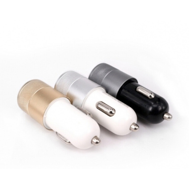 Logo trade promotional products image of: Metal car charger