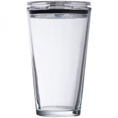 Logotrade promotional merchandise picture of: Glass mug with lid WATTENSCHEID 400 ml