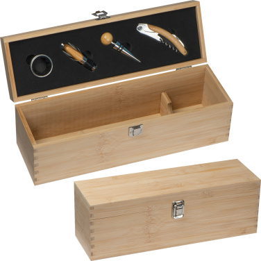 Logotrade corporate gift picture of: Wooden wine box SAINT-ETIENNE