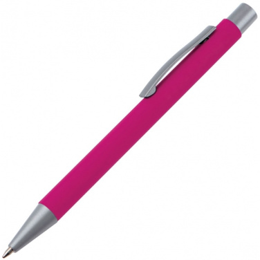 Logo trade promotional gifts picture of: Metal ballpen soft touch ABU DHABI
