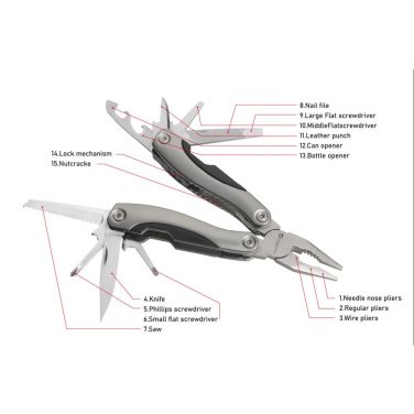 Logo trade promotional merchandise picture of: Multitool ARMADOR NEW Schwarzwolf