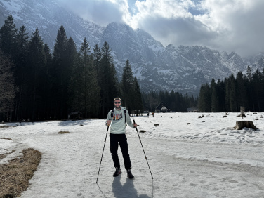 Logo trade business gift photo of: Trekking poles DENALI Schwarzwolf