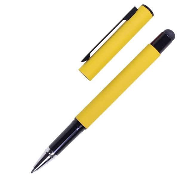 Logo trade promotional gifts picture of: Roller touch pen, soft touch CELEBRATION Pierre Cardin