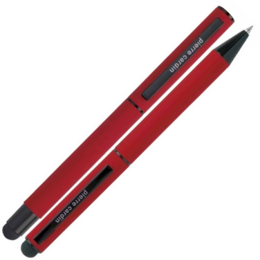 Logo trade promotional merchandise image of: Writing set touch pen, soft touch CELEBRATION Pierre Cardin