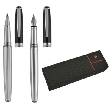 Logo trade promotional gifts picture of: Writing set fountain pen & roller CHRISTOPHE Pierre Cardin