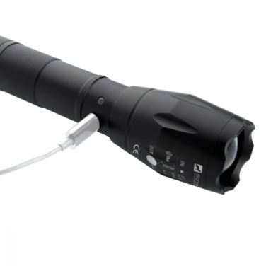 Logotrade promotional product image of: Flashlight DELGADA Schwarzwolf