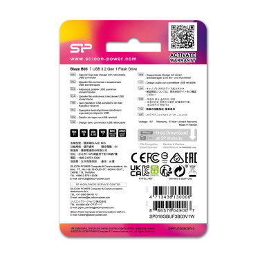 Logotrade advertising products photo of: PENDRIVE SILICON POWER B03 3.2