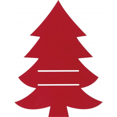 Logo trade business gifts image of: Cutlery pad in Christmas tree shape DUFFEL
