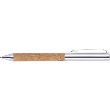Logotrade corporate gift picture of: Twist-ballpen metal and cork LILLEHAMMER
