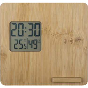 Logo trade business gifts image of: Bamboo weather station GRANADA