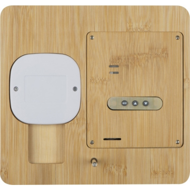 Logo trade promotional item photo of: Bamboo weather station GRANADA