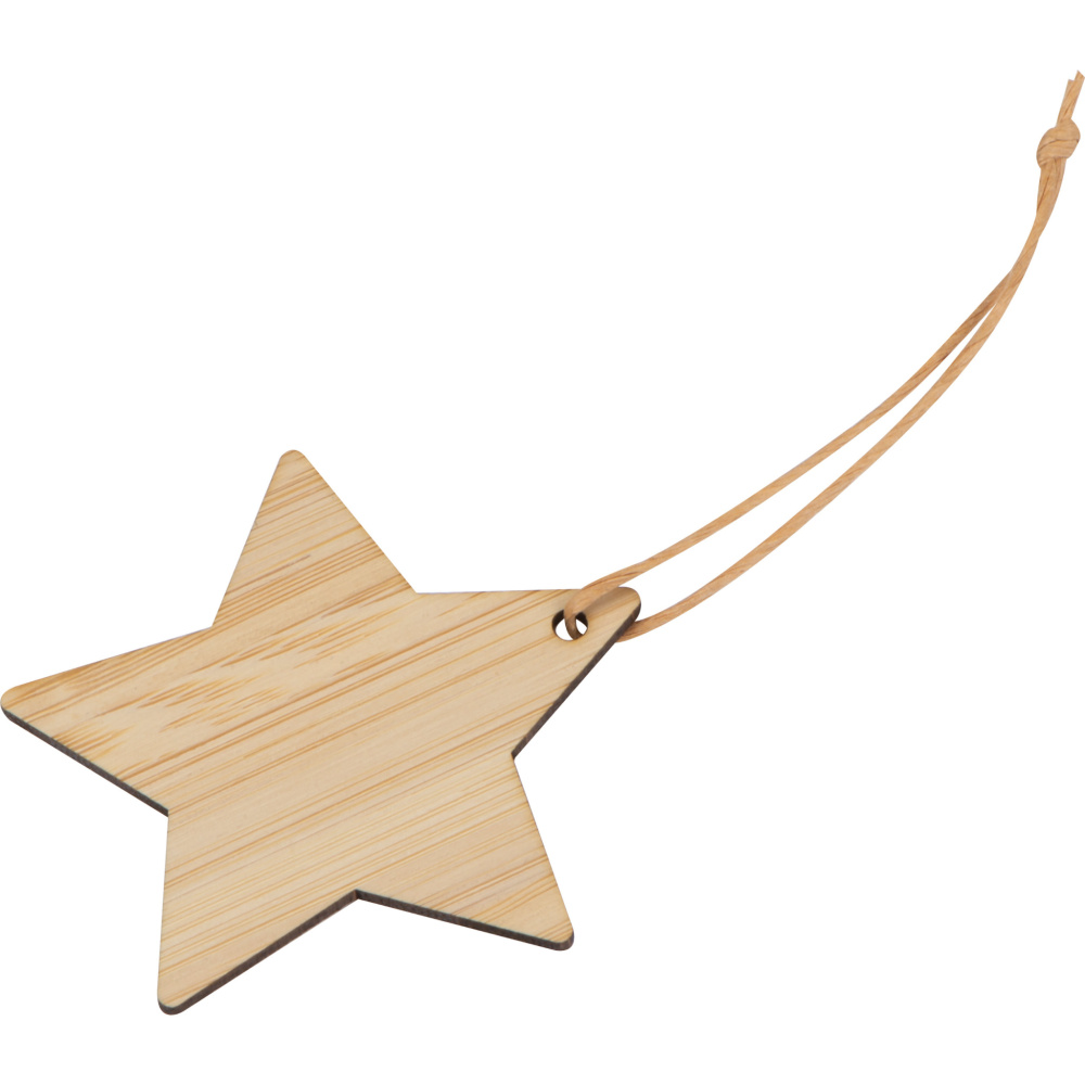 Logo trade promotional products picture of: Bamboo star pendant FOGGIA