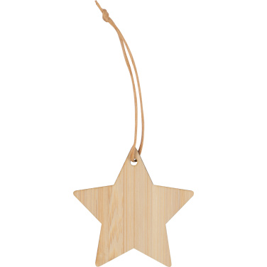Logo trade advertising product photo of: Bamboo star pendant FOGGIA