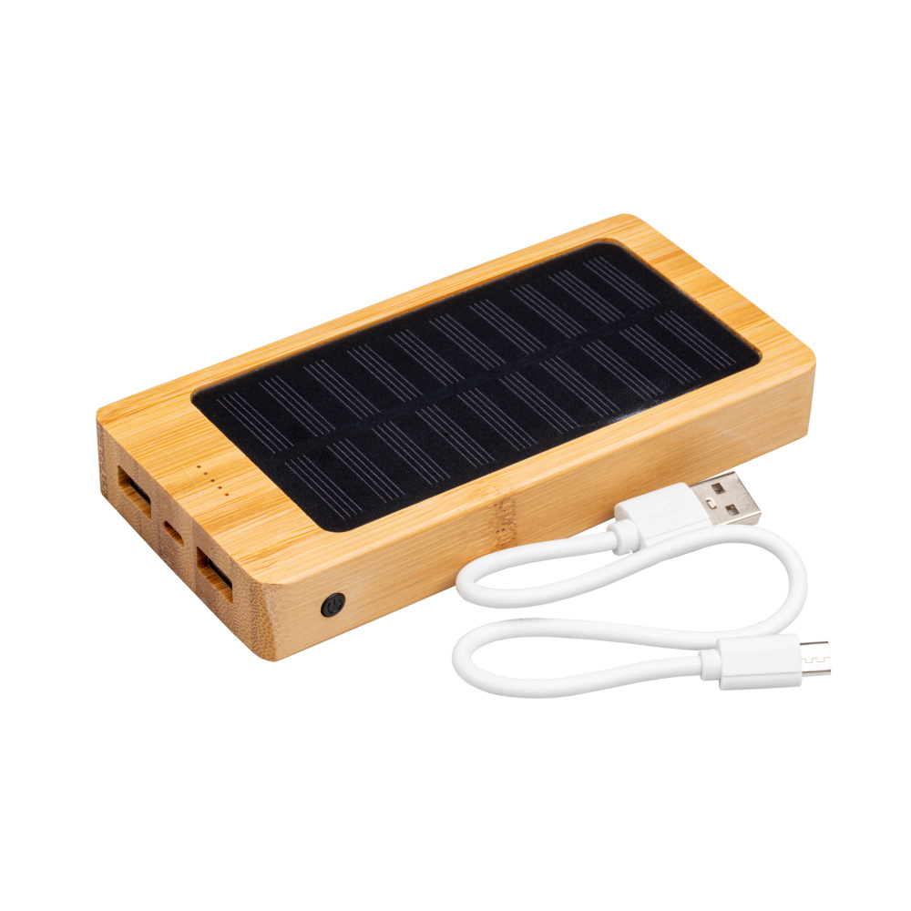 Logo trade business gift photo of: Bamboo power bank BAKERSFIELD