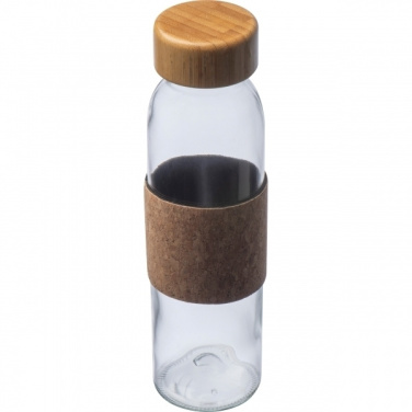 Logo trade promotional giveaways picture of: Glass bottle SKOPJE 500 ml