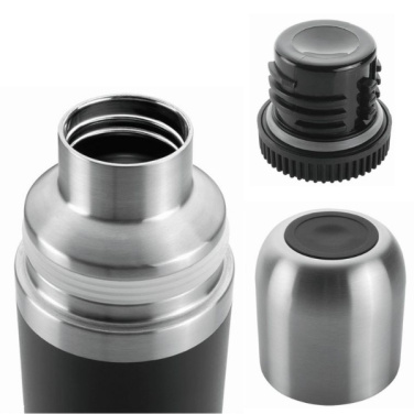 Logo trade promotional gift photo of: Vacuum bottle DINARA Schwarzwolf