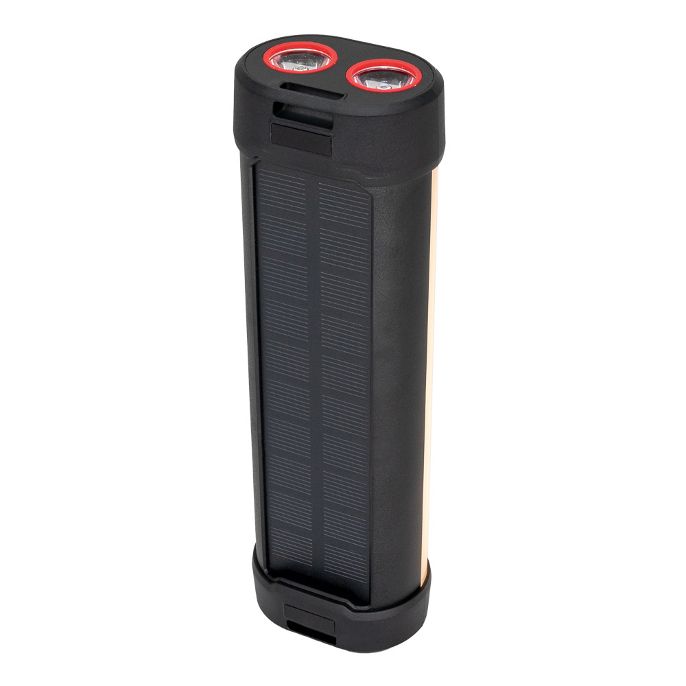 Logo trade corporate gifts picture of: Solar flashlight with power bank, ES982