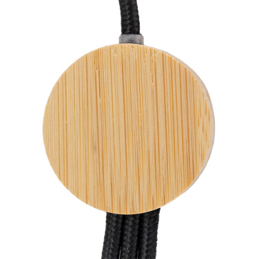 Logotrade business gift image of: 3-in-1 cable with elighted logo in a wooden casing, LH-ZMU06