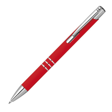 Logo trade promotional gifts image of: Semi gel pen soft touch DUNMORE