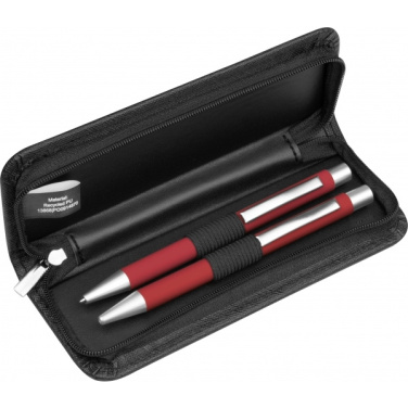 Logo trade promotional gift photo of: Writing set soft touch Uppsala