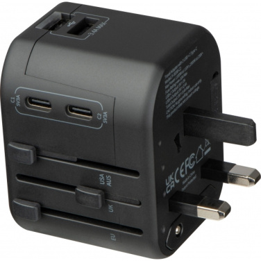 Logo trade promotional merchandise picture of: Travel Adapter Maracena