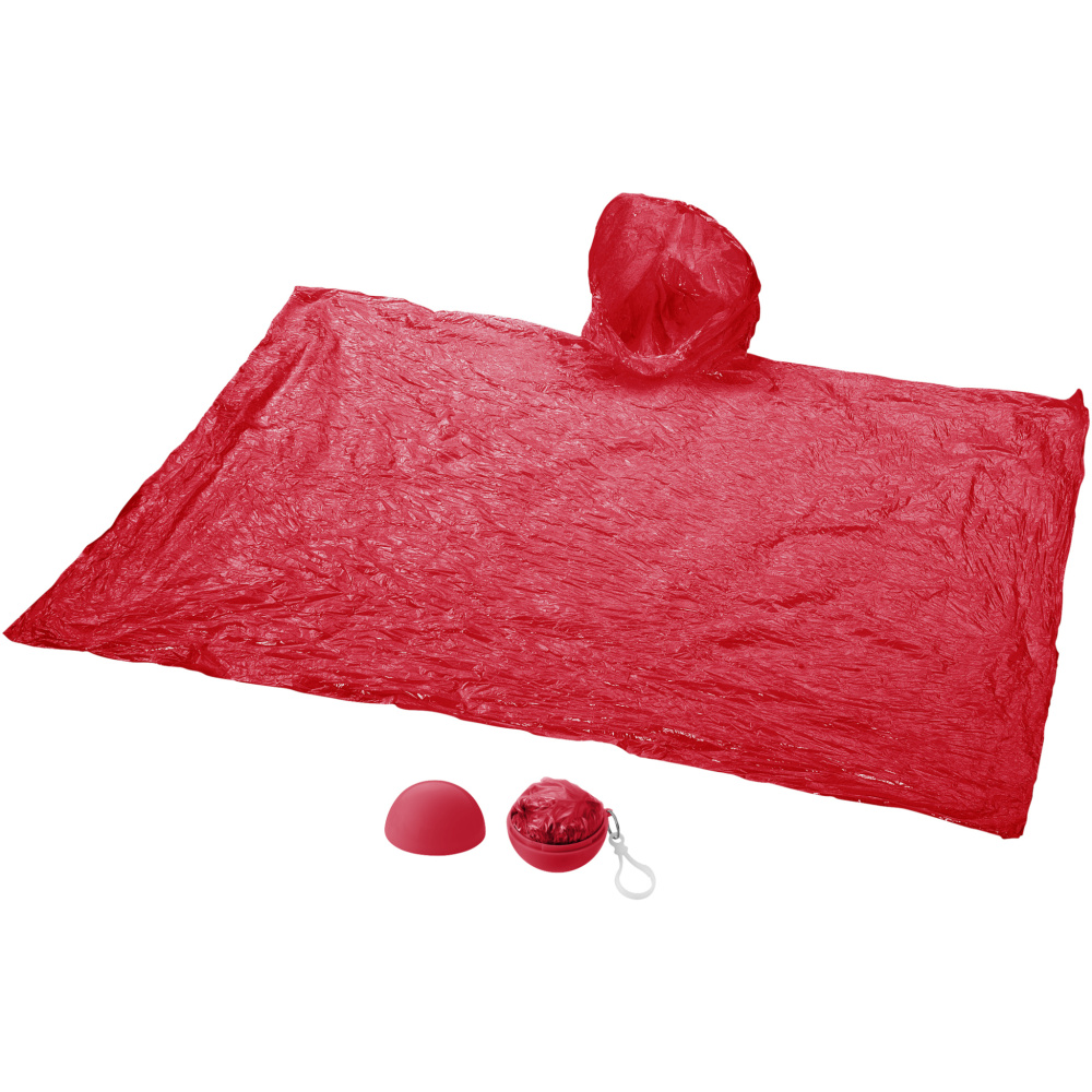 Logo trade promotional products picture of: Xina rain poncho in storage ball with keychain