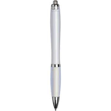 Logo trade promotional product photo of: Curvy ballpoint pen with frosted barrel and grip