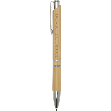 Logo trade promotional product photo of: Wicker bamboo ballpoint pen
