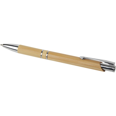 Logo trade corporate gift photo of: Wicker bamboo ballpoint pen