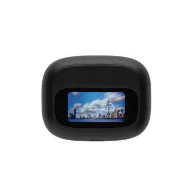 Logo trade promotional merchandise image of: Airtune RCS recycled plastic ANC earbuds with touch screen
