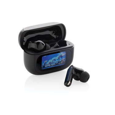Logo trade promotional giveaways picture of: Airtune RCS recycled plastic ANC earbuds with touch screen