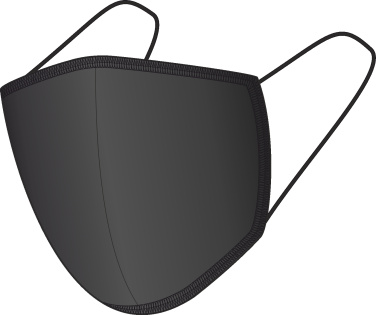 Logotrade promotional merchandise image of: BLACK-BLACK cotton face mask 140116500