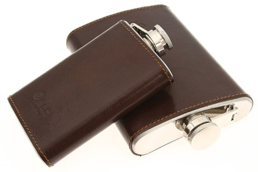 Logo trade business gifts image of: Hip flask 425011