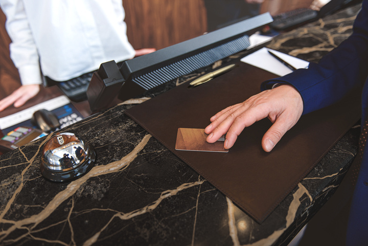 Logo trade business gift photo of: Reception desk blotter 1131119