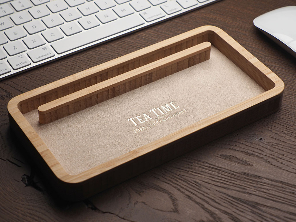Logo trade promotional gift photo of: Wooden desk organiser 1850292
