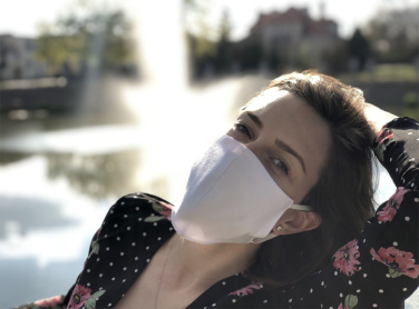 Logo trade business gifts image of: VENUS PRO cotton face mask with a pocket an HEPA filter 1378165