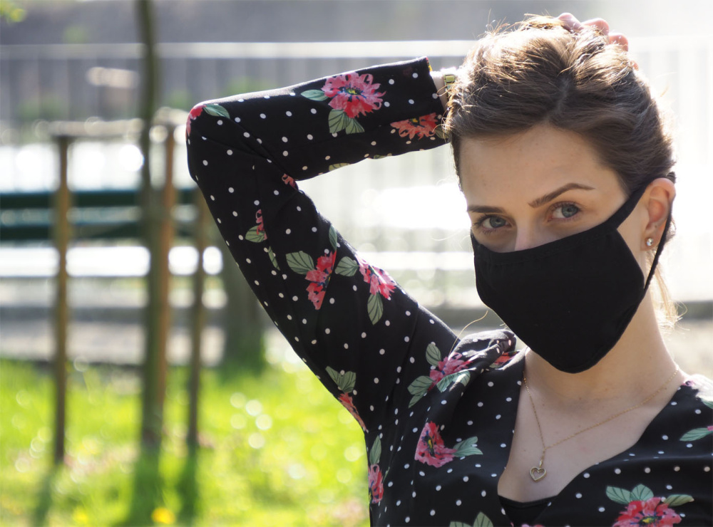 Logo trade promotional giveaway photo of: MARS PRO cotton mask (size M) with pocket and HEPA filter 1380165