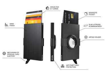 Logotrade advertising product picture of: RFID credit card case with holder for AirTag 2163155